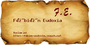 Fábián Eudoxia névjegykártya